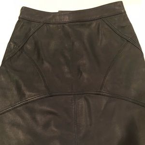 Alexander Wang Navy Leather Skirt Size Small